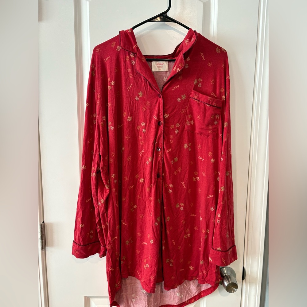 In My Sundays Red Leaf Sleep Dress